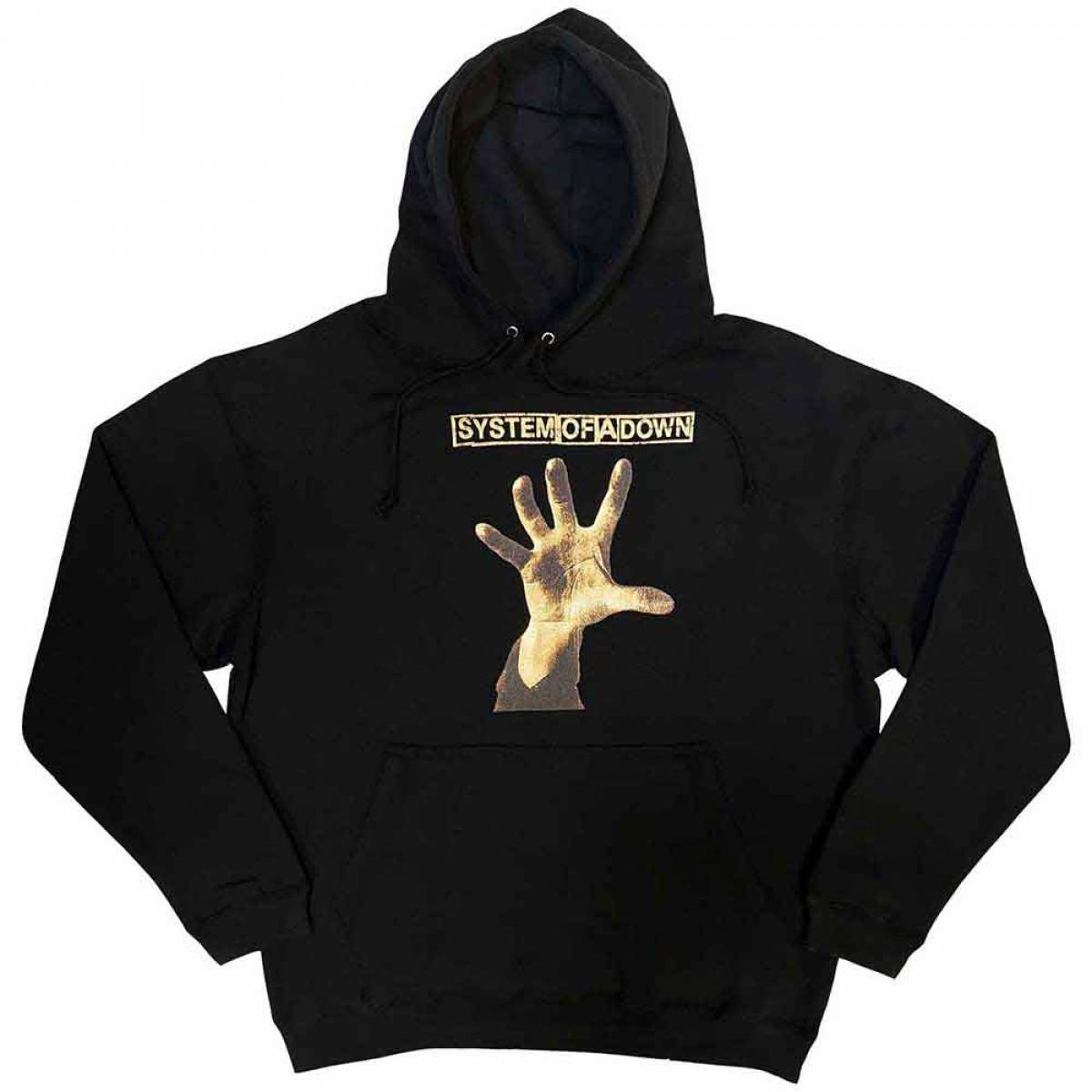 【予約商品】SYSTEM OF A DOWN Unisex Pullover Hoodie: Hand (Black) - BLACK