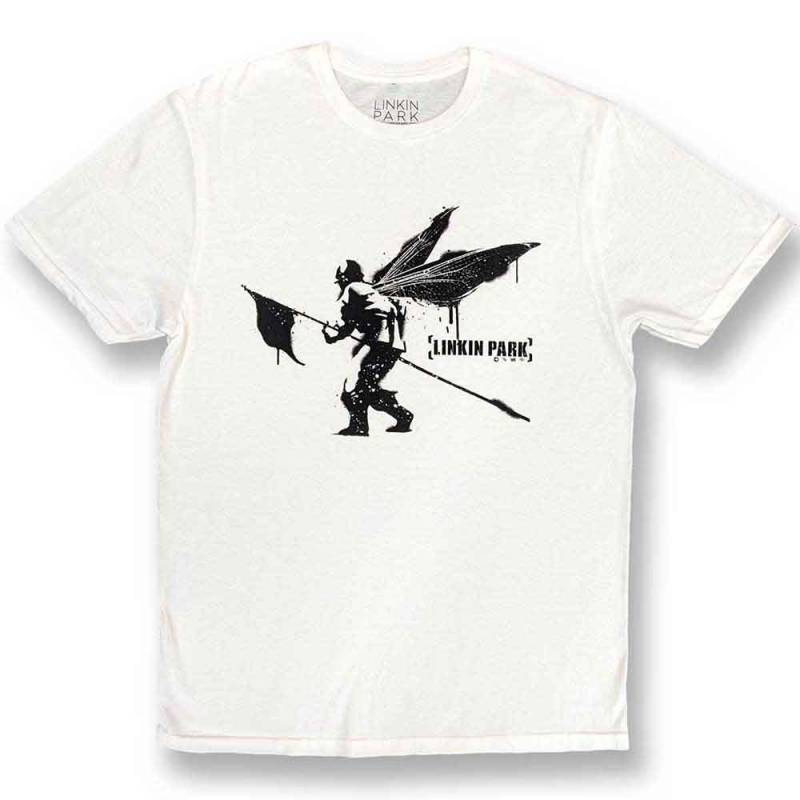 【予約商品】LINKIN PARK バンドTシャツ ユニセックス: Street Soldier (White) - WHITE