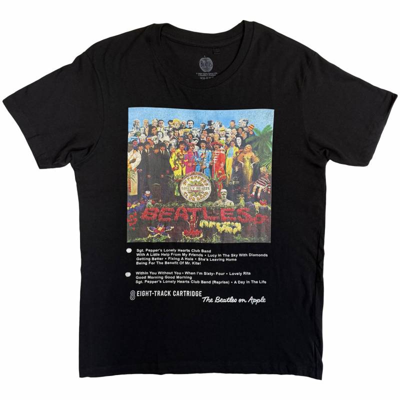 【予約商品】THE BEATLES バンドTシャツ ユニセックス: Sgt Pepper 8 Track (Black)