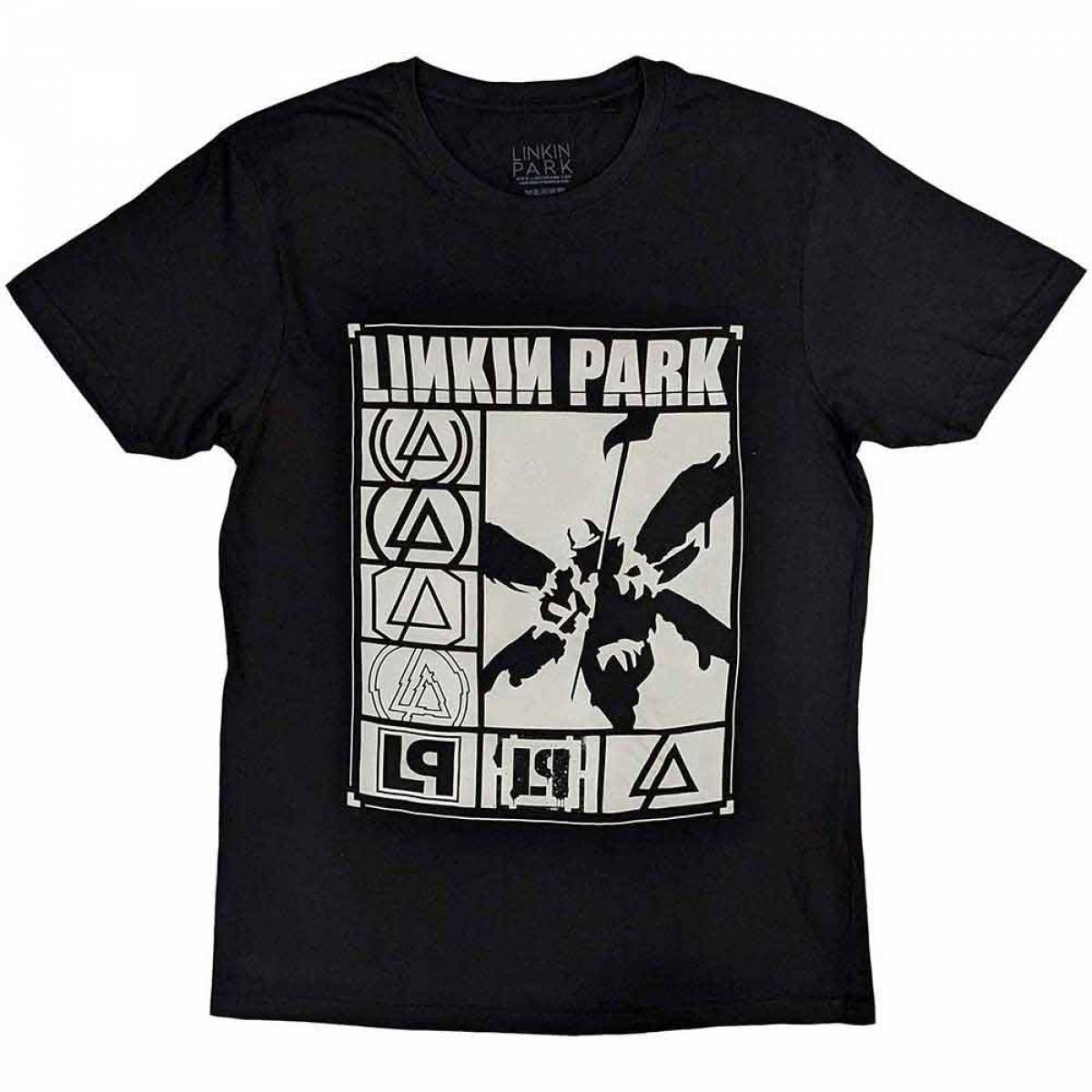LINKIN PARK バンドTシャツ ユニセックス: Logos Rectangle LINKIN PARK バンドTシャツ ユニセックス: Logos Rectangle