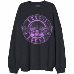 【予約商品】GUNS N' ROSES Unisex Sweatshirt: Pink Bullet (Black) (Oversized)