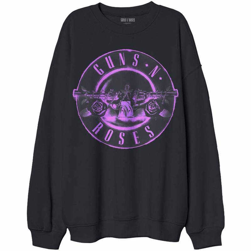【予約商品】GUNS N' ROSES Unisex Sweatshirt: Pink Bullet (Black) (Oversized)