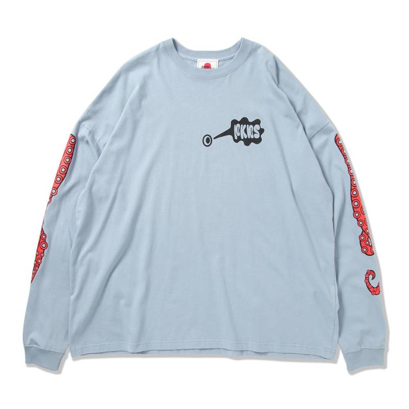 【予約商品】PUNK DRUNKERS (パンク・ドランカーズ) たこ足BIGロンTEE - S.BLUE