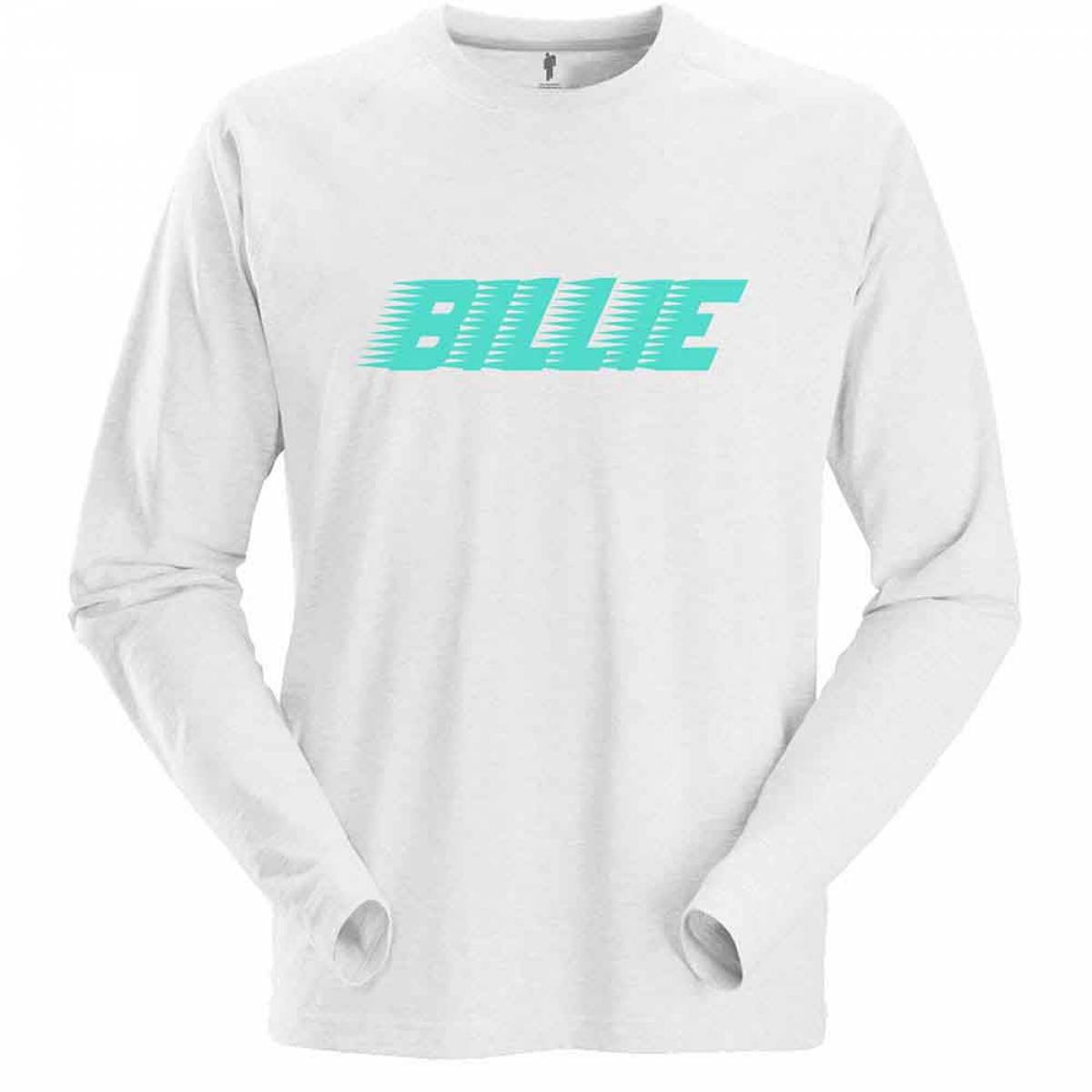 【予約商品】BILLIE EILISH Unisex Long Sleeve バンドTシャツ: Racer Logo - WHITE