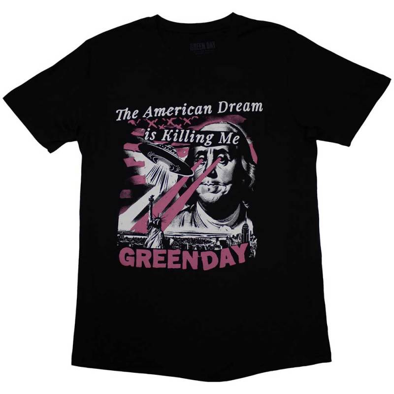【予約商品】GREEN DAY バンドTシャツ ユニセックス: American Dream (Black) - BLACK