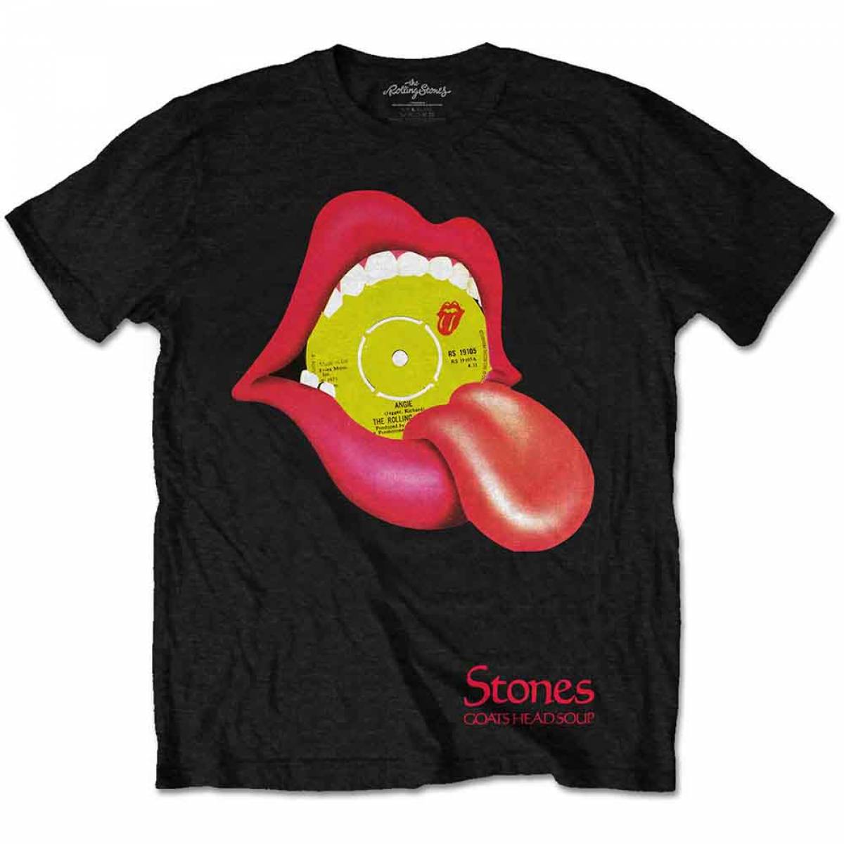 【予約商品】THE ROLLING STONES バンドTシャツ ユニセックス: Angie - Goats Head Soup (Black) - BLACK