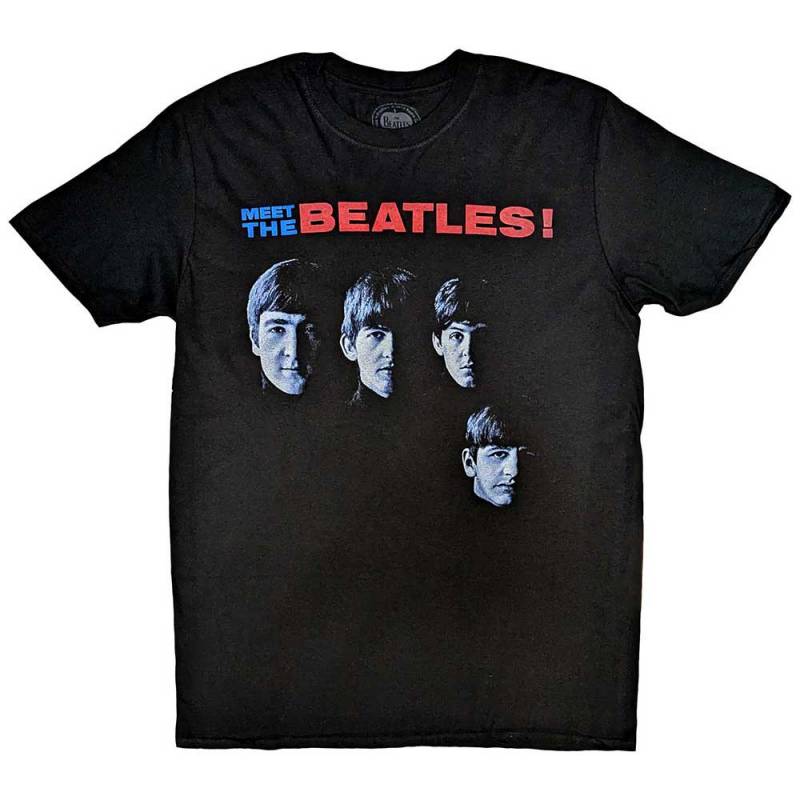 【予約商品】THE BEATLES バンドTシャツ ユニセックス: Meet THE BEATLES (Black)