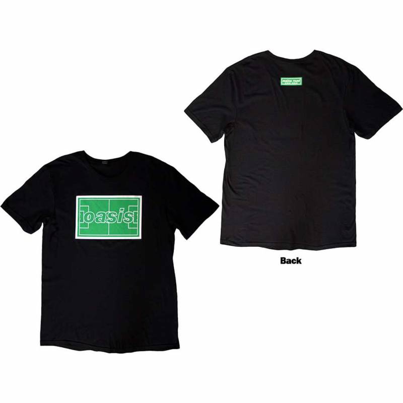 【予約商品】OASIS バンドTシャツ ユニセックス: Maine Road Football Pitch (Black) (Back Print)