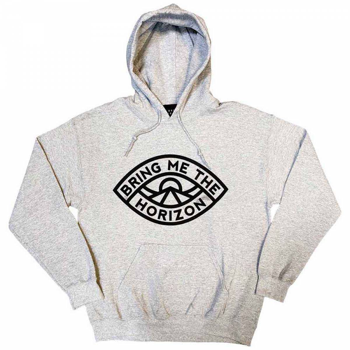 【予約商品】BRING ME THE HORIZON Unisex Pullover Hoodie: Eye (Grey) - GREY