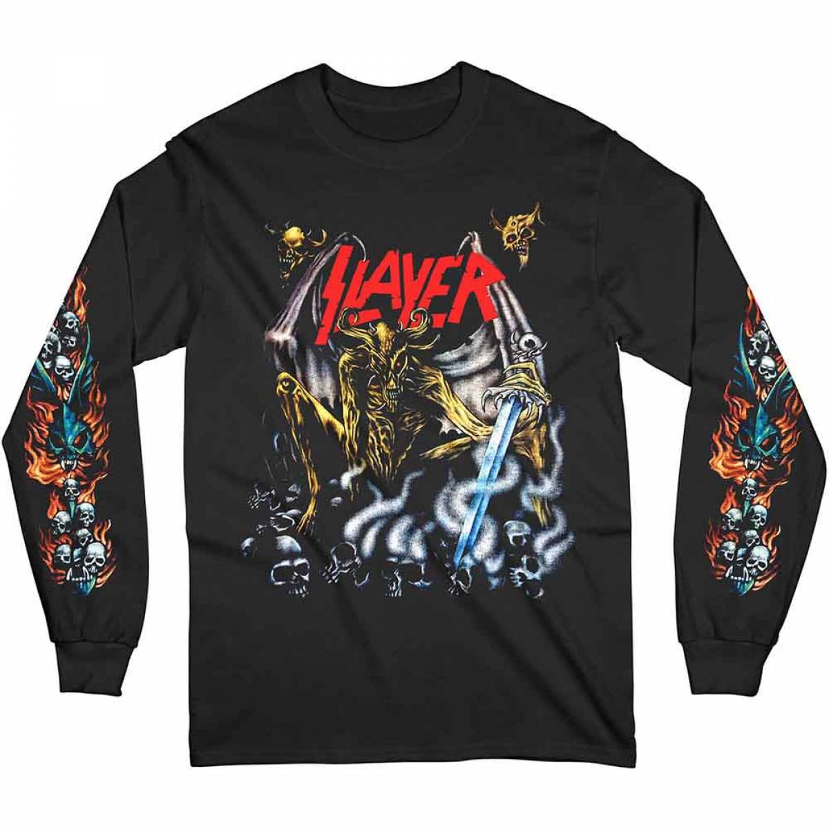【予約商品】SLAYER Unisex Long Sleeve Tシャツ: Airbrush Demon (Sleeve Print)
