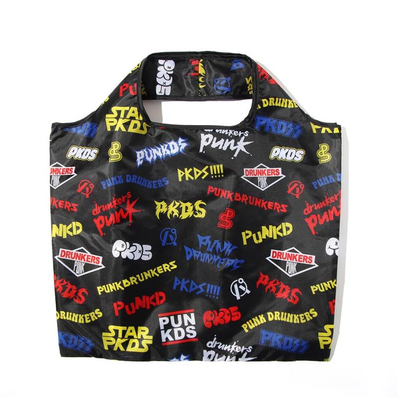 【予約商品】PUNK DRUNKERS (パンク・ドランカーズ) 総柄のエコBAG - PDSロゴ