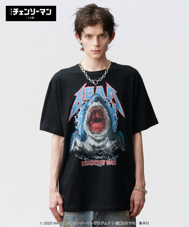 【予約商品】チェンソーマンxglamb(グラム) Beam T-shirt / ビームTシャツ - Black