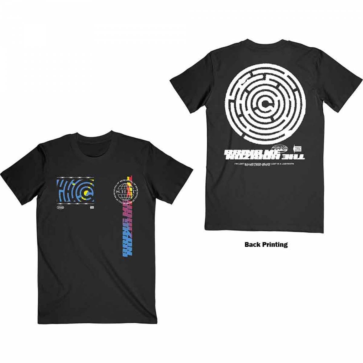【予約商品】BRING ME THE HORIZON バンドTシャツ ユニセックス: Labyrinth (Black) (Back Print) (Small) - BLACK