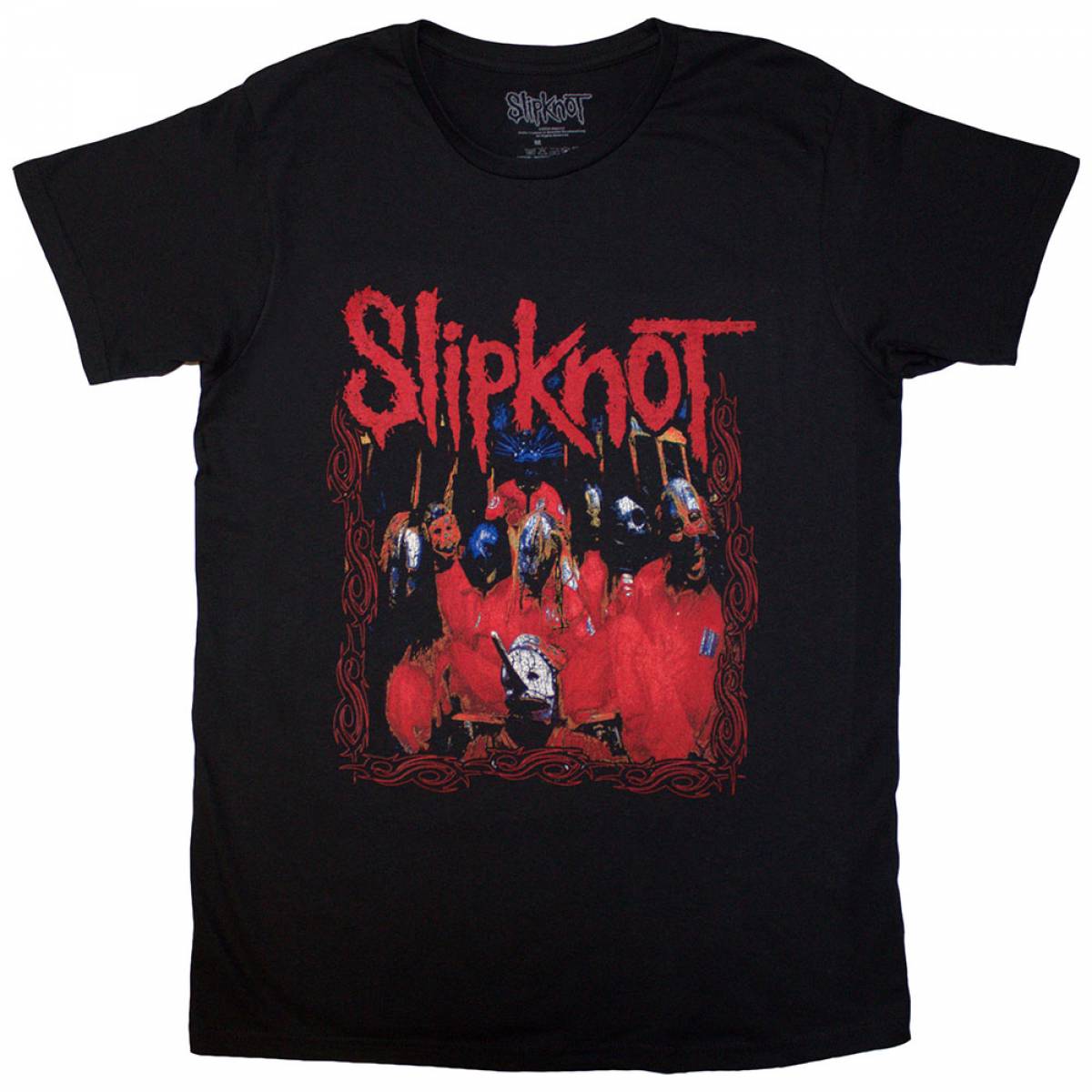 【予約商品】SLIPKNOT バンドTシャツ ユニセックス: Band Frame (Black) - BLACK