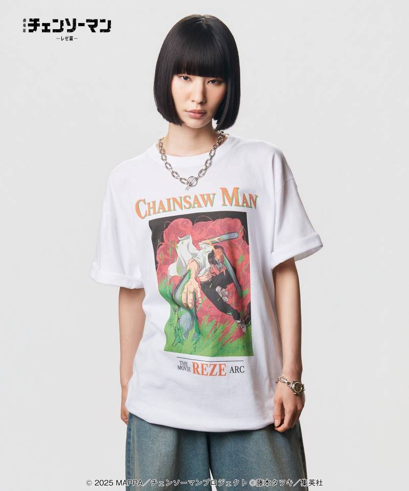 【予約商品】チェンソーマン×glamb(グラム) Chainsaw Man T-Shirt / チェンソーマン Tシャツ - White