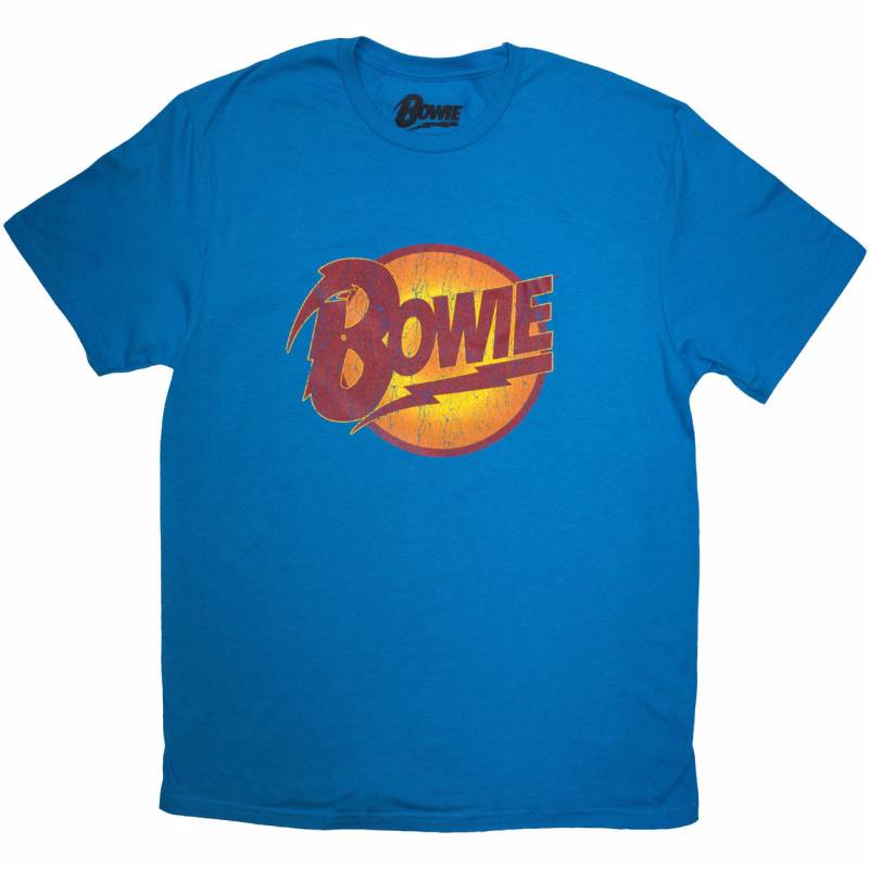 【予約商品】DAVID BOWIE バンドTシャツ ユニセックス: Vintage Diamond Dogs (Blue)