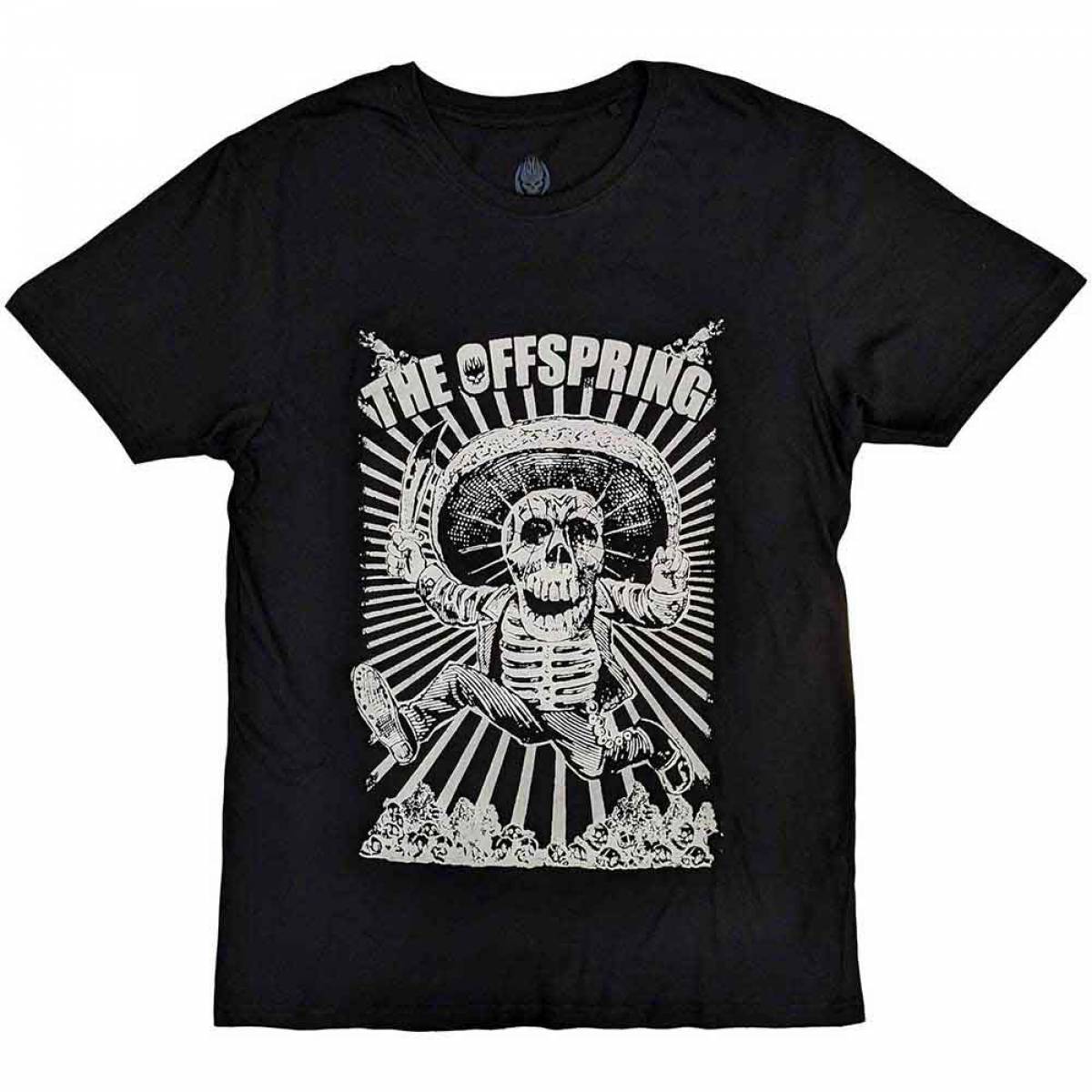 THE OFFSPRING ユニセックスTシャツ: Jumping Skeleton / ロック THE OFFSPRING ユニセックスTシャツ: Jumping Skeleton / ロック