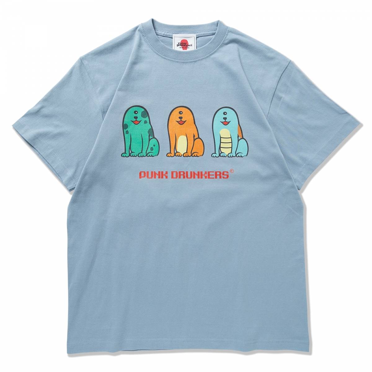 【予約商品】PUNK DRUNKERS (パンクドランカーズ)【予約・6月入荷】御三犬TEE - S.BLUE