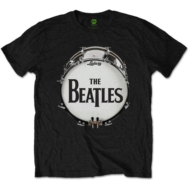 【予約商品】THE BEATLES バンドTシャツ ユニセックス: Original Drum Skin (Black)