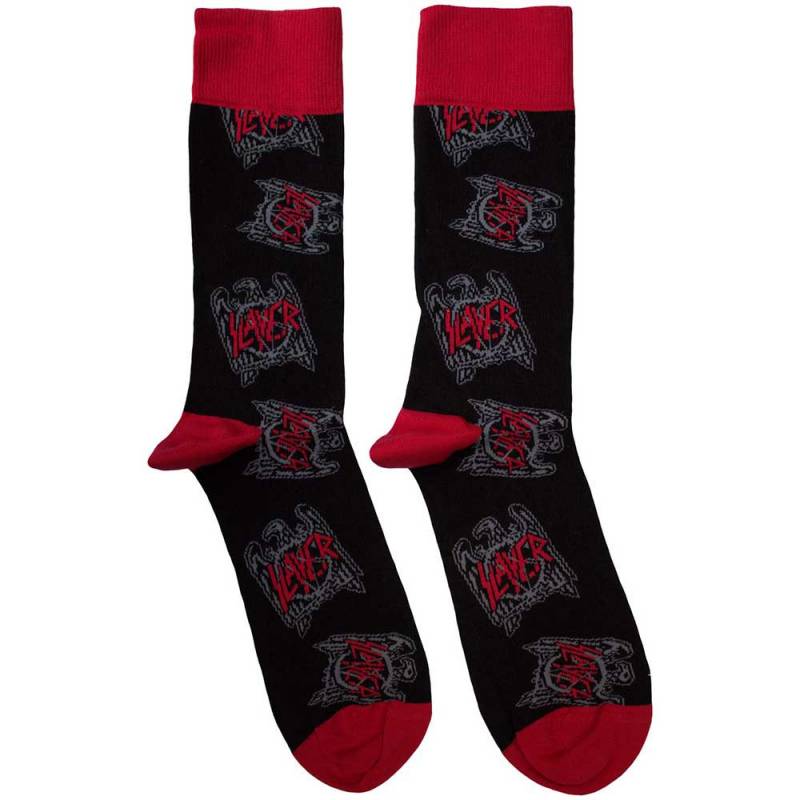 【予約商品】SLAYER Unisex Ankle Socks: Eagle Crest Pattern (Black)