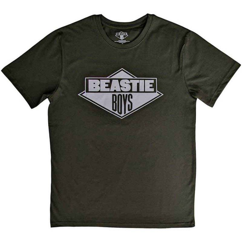 【予約商品】The BEASTIE BOYS バンドTシャツ ユニセックス: Black & White Logo (Green)