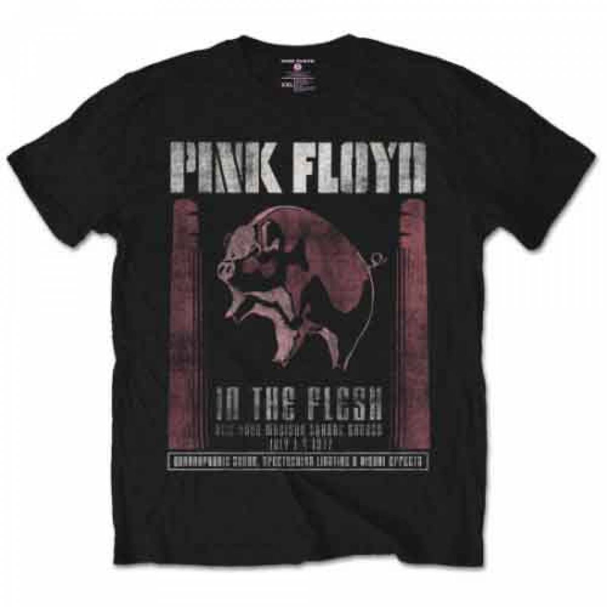 【予約商品】PINK FLOYD バンドTシャツ ユニセックス: In the Flesh (Black) - BLACK