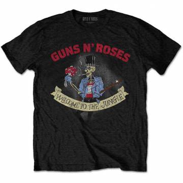 【予約商品】GUNS N' ROSES バンドTシャツ ユニセックス: Skeleton Vintage (Black) - BLACK