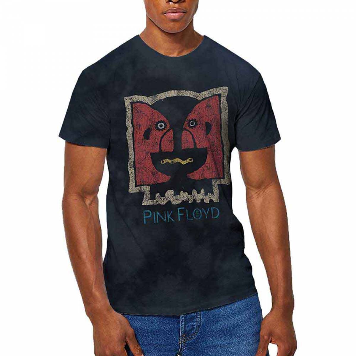 【予約商品】PINK FLOYD バンドTシャツ ユニセックス: Division Bell Vintage (Dip-Dye On Black) (Wash Collection) - DIP-DYE ON BLACK