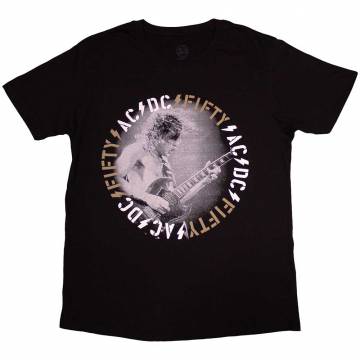 【予約商品】AC/DC バンドTシャツ ユニセックス: Angus Live (Black) - BLACK