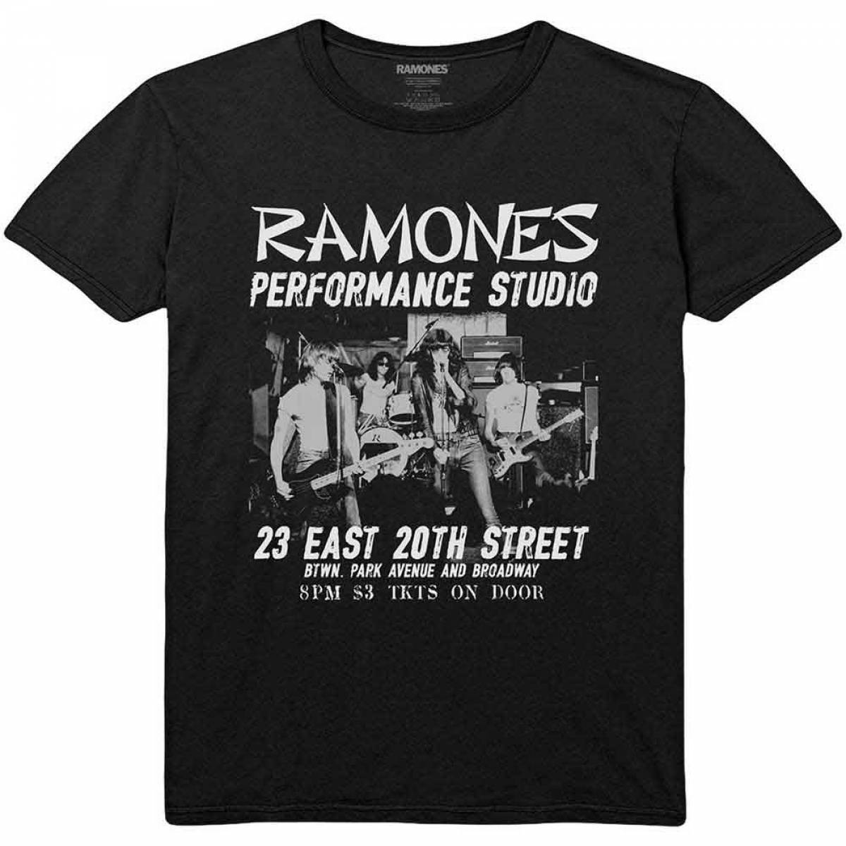 【予約商品】RAMONES バンドTシャツ ユニセックス: East Village (Black) - BLACK