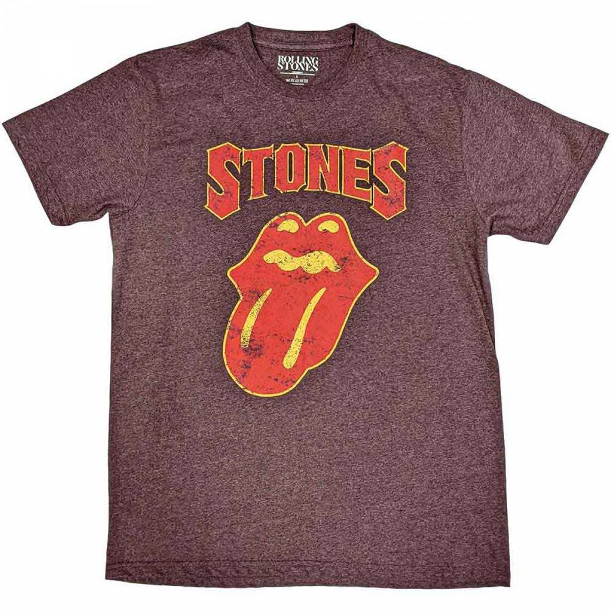 【予約商品】THE ROLLING STONES バンドTシャツ ユニセックス: Gothic Text (Brown) - BROWN