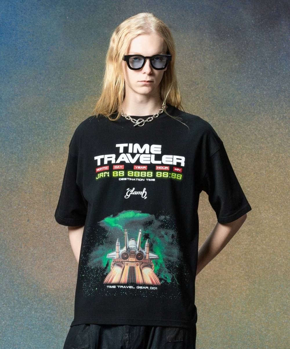 glamb(グラム)GB0225/TG01 : TIME TRAVELER T-Shirt  - Black
