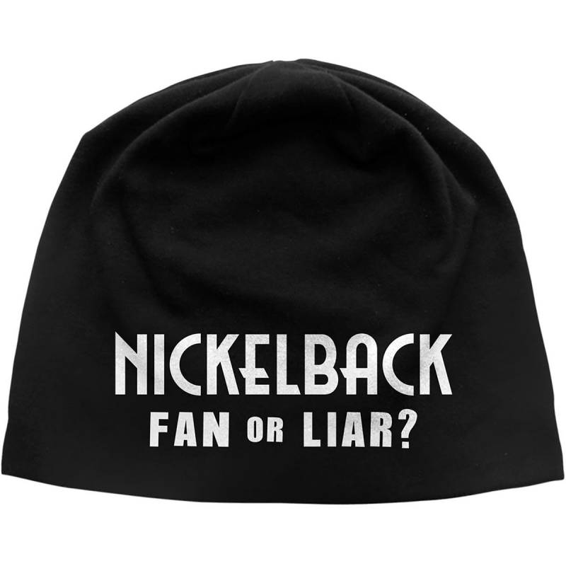 【予約商品】NICKELBACK Unisex Beanie Hat: Fan Or Liar JD Print (Black)