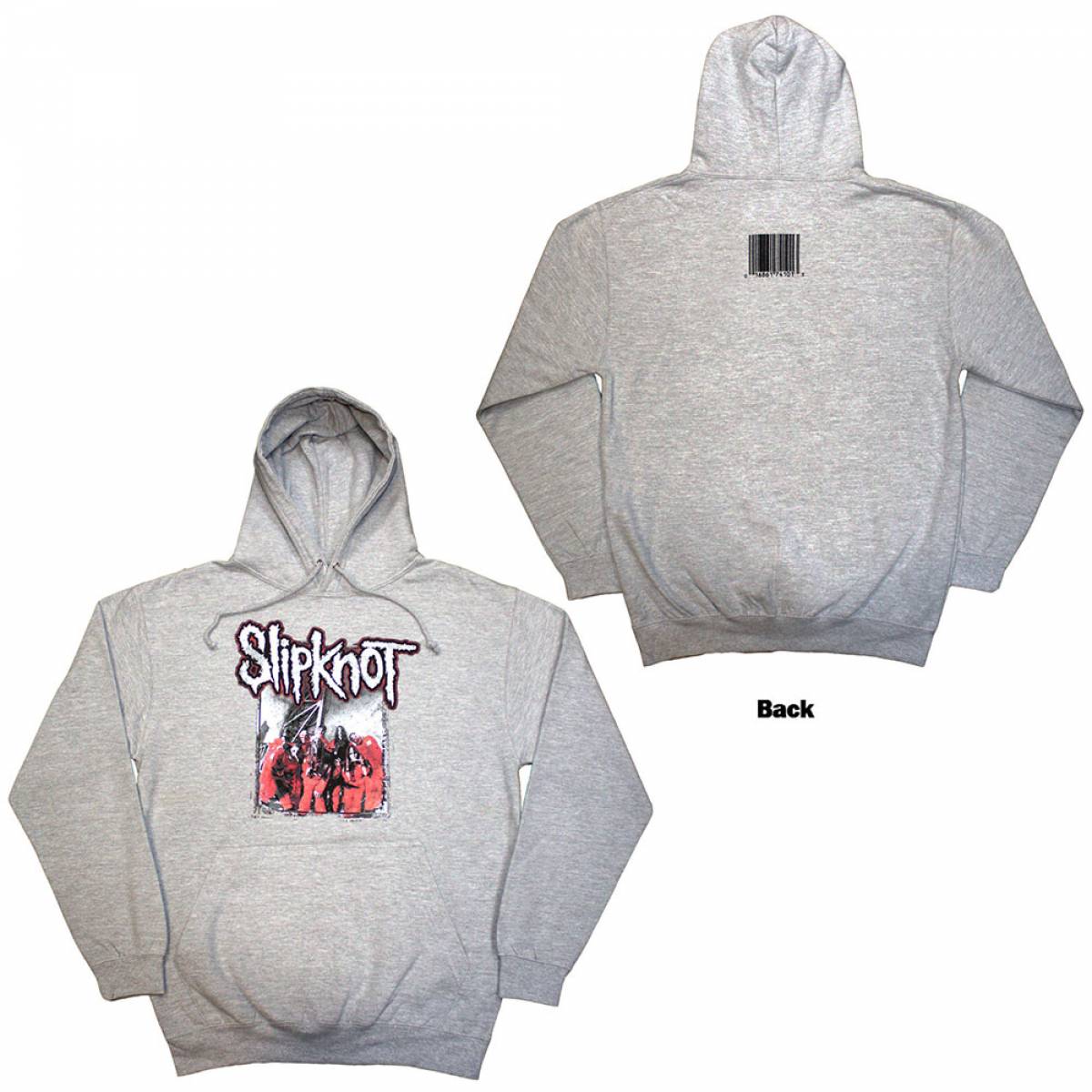 【予約商品】SLIPKNOT Unisex Pullover Hoodie: Self-Titled (Grey) (Back Print) - GREY