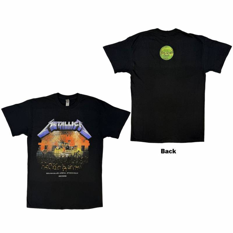 【予約商品】METALLICA バンドTシャツ ユニセックス: Stockholm '86. (Black) (Back Print)