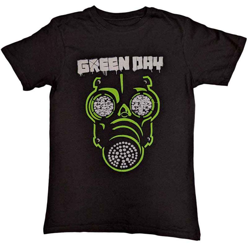 【予約商品】GREEN DAY バンドTシャツ ユニセックス: Green Mask (Black) - BLACK
