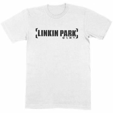 【予約商品】LINKIN PARK バンドTシャツ ユニセックス: Bracket Logo (White) - WHITE