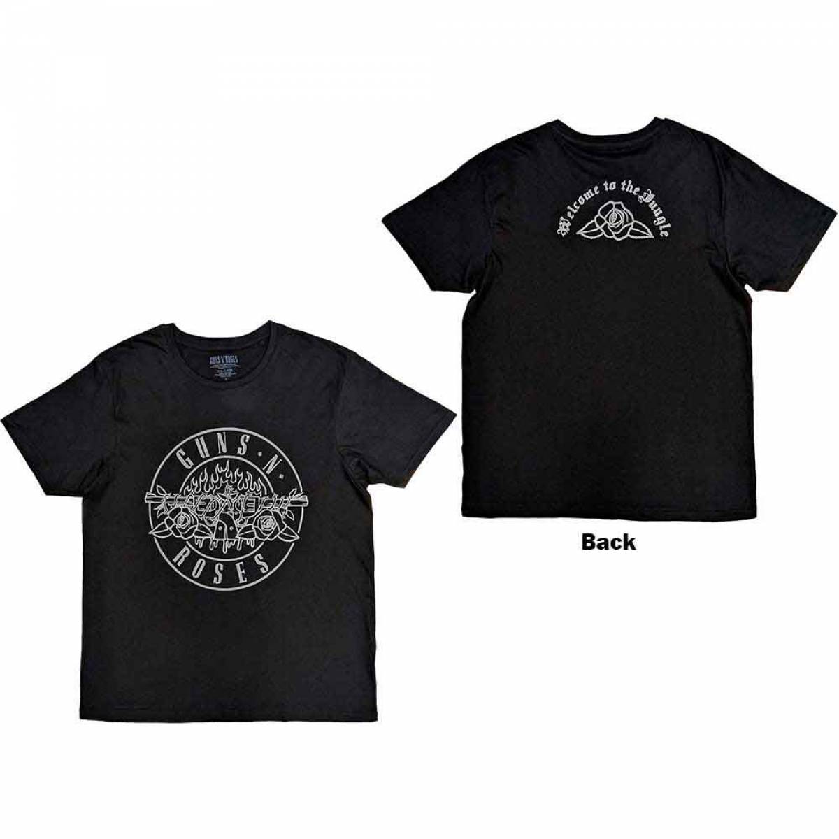 【予約商品】GUNS N' ROSES ユニセックスTシャツ: Classic Bullet Mono (Back Print)