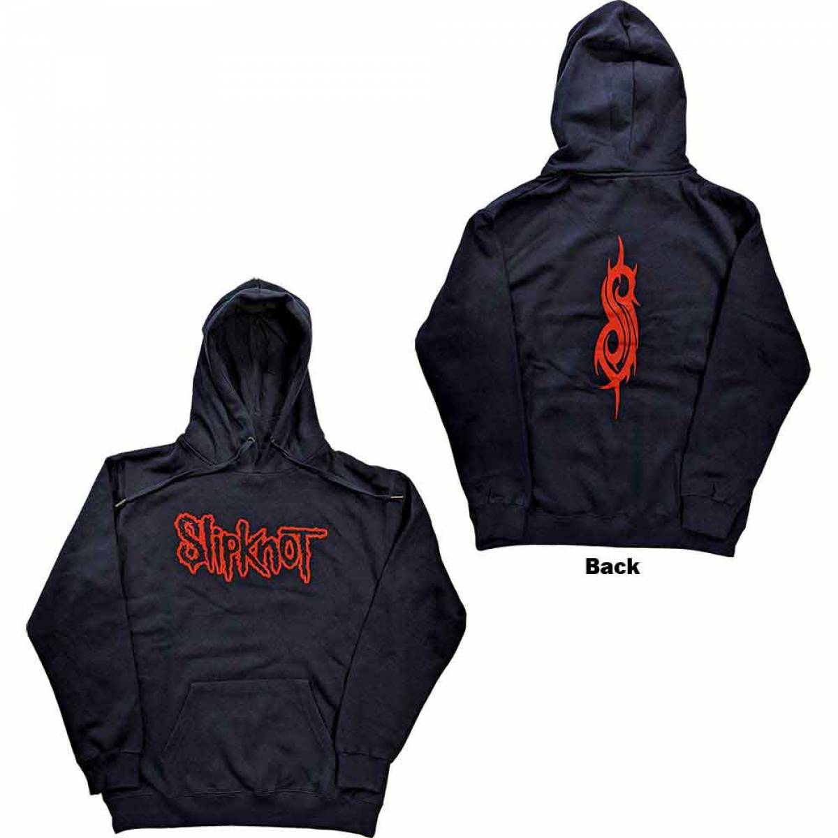 【予約商品】SLIPKNOT Unisex Pullover Hoodie: Logo (Navy Blue) (Back Print) - NAVY BLUE