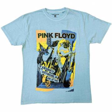 【予約商品】PINK FLOYD バンドTシャツ ユニセックス: Knebworth Live (Blue) (Wash Collection) - BLUE