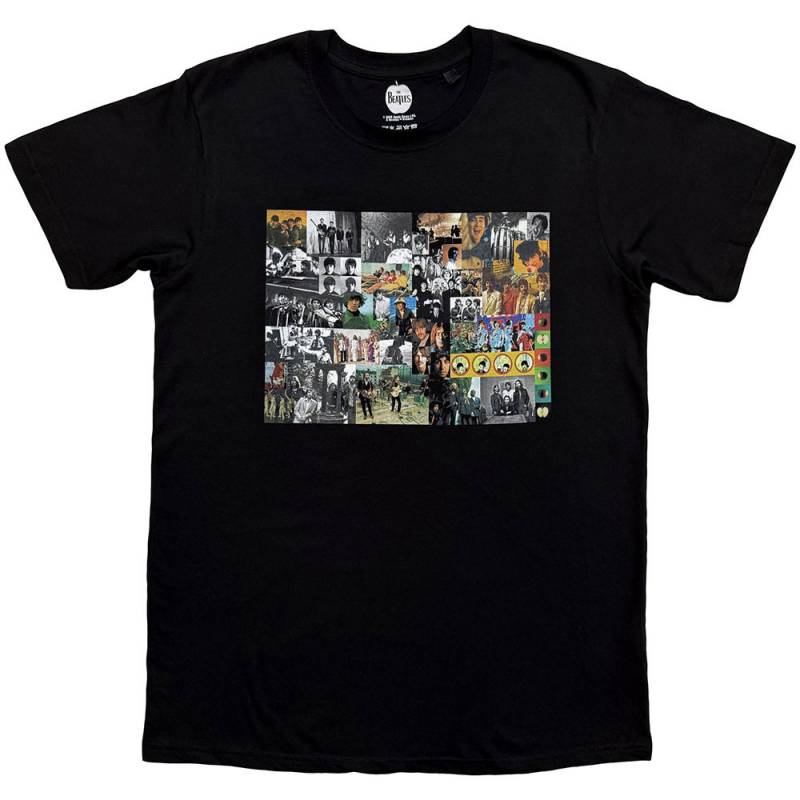 【予約商品】THE BEATLES バンドTシャツ ユニセックス: Collage Montage (Black)