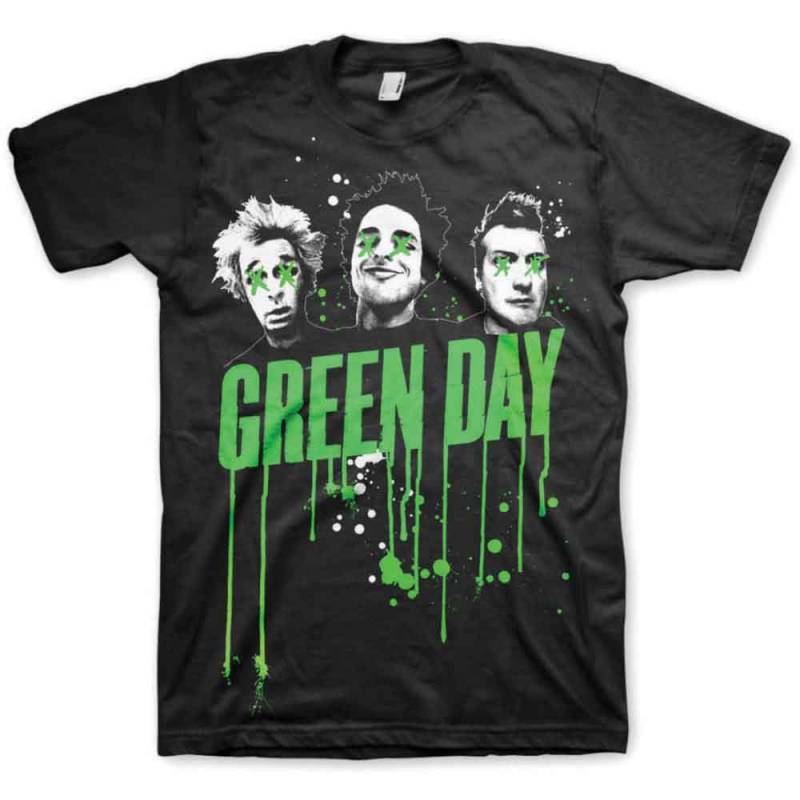 【予約商品】GREEN DAY バンドTシャツ ユニセックス: Drips (Black)
