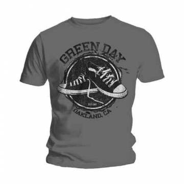 【予約商品】GREEN DAY バンドTシャツ ユニセックス: Converse (Grey) - GREY