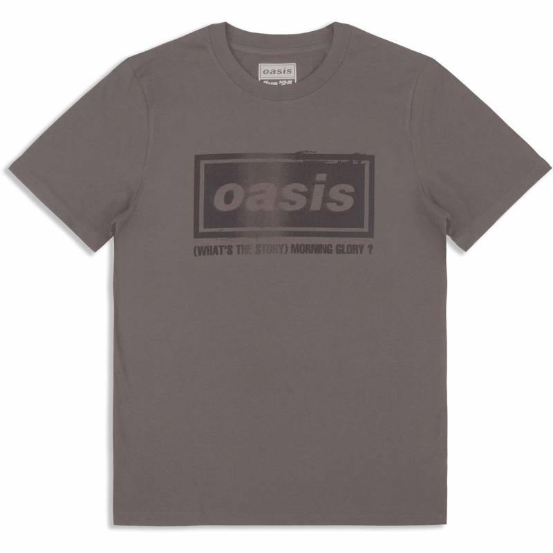 【予約商品】OASIS バンドTシャツ ユニセックス: What's The Story Tracklist (Grey) (Back Print & Ex-Tour)