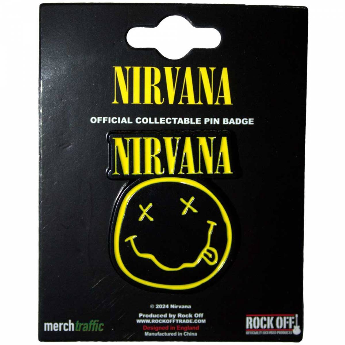 【予約商品】NIRVANA Pin Badge: Logo & Happy Face Cut-Out