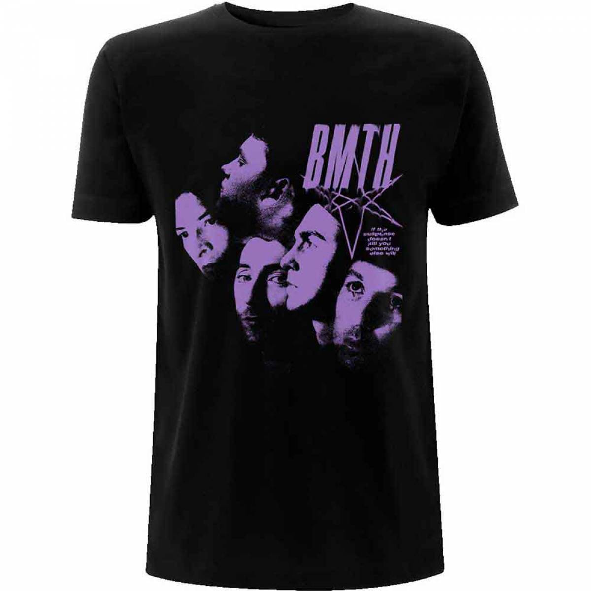 【予約商品】BRING ME THE HORIZON バンドTシャツ ユニセックス: Photo Montage - BLACK