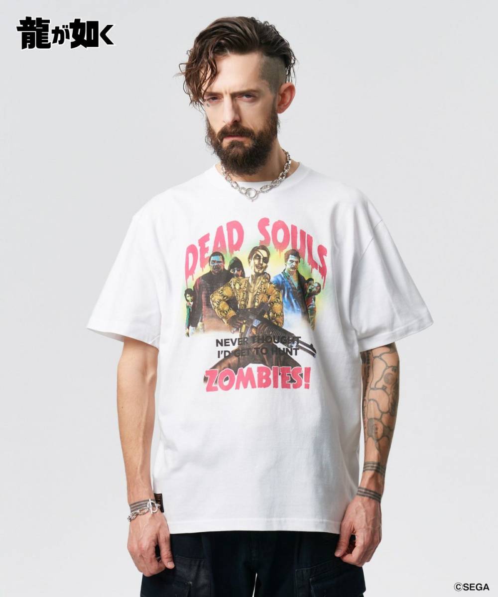 【予約商品】龍が如く×glamb(グラム) GB0225/LD04 : Dead Souls T-shirt / デッドソウルズTシャツ - White