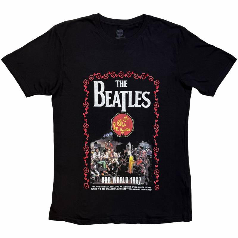 【予約商品】THE BEATLES バンドTシャツ ユニセックス: Our World 1967 (Black)