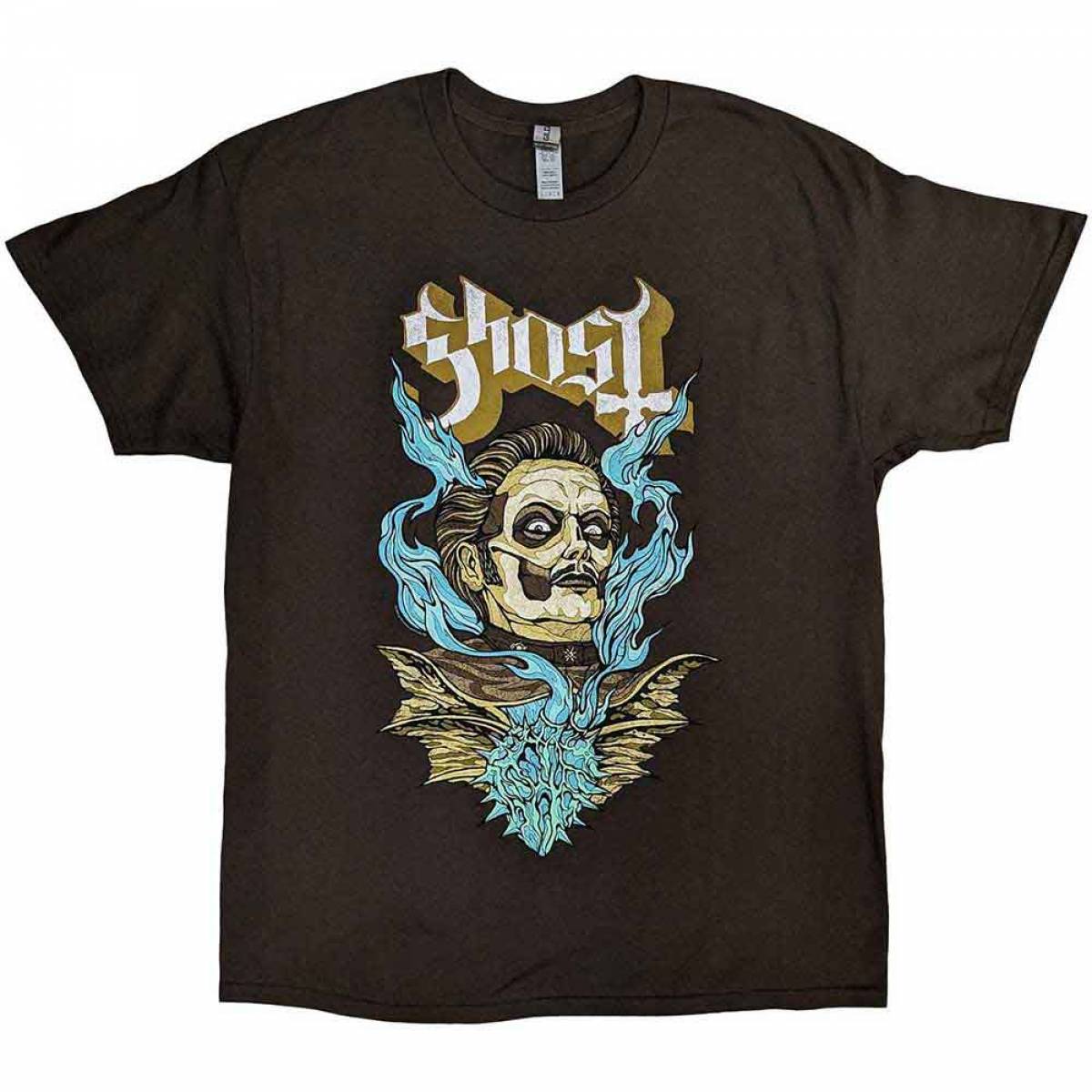 【予約商品】GHOST バンドTシャツ ユニセックス: Heart Hypnosis (Brown) - BROWN