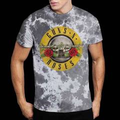 【予約商品】GUNS N' ROSES バンドTシャツ ユニセックス: Classic Logo (Dip-Dye On White) (Wash Collection)